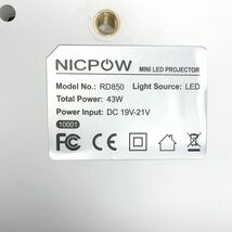 【一円スタート】NICPOW 家庭用 超小型 ホームプロジェクター 三脚付き 天井投影可能 ミニ軽量 持ち運び便利 アウトドア 1円 SEI01_1111_画像5