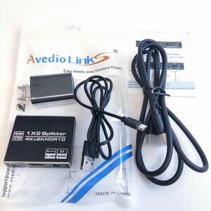 「一円スタート」avedio links HDMI 分配器 1入力2出力 4Kx2KHDR10「1円」AKI01_1953