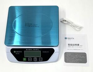 【一円スタート】BOMATA 台はかり　1g単位 30kg ステンレス製秤台全視角LCD USB給電&乾電池 2式給電 風袋引き機能 計数機能 1円 SEI01_1195