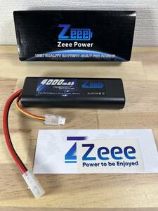 【一円スタート】ゼエエ Zeee 2S 7.4V 4000mAh 50C TAMIYAプラグ付き リポバッテリー 大容量ラジコンバッテリー「1円」URA01_2469