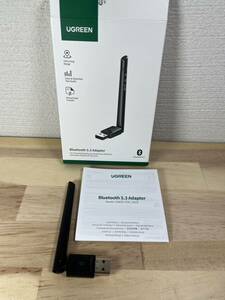 【一円スタート】UGREEN PC用長距離Bluetooth 5.3アダプター 100M伝送距離 USB Bluetoothアダプター Win11/10/8.1用「1円」URA01_2652