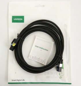 【1円スタート】UGREEN LANケーブル CAT8 3m以上 コネクタ ネットケーブル 1円 TER01_1111