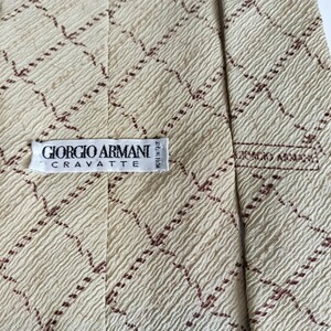 GIORGIO ARMANI(ジョルジオアルマーニ)肌色チェックネクタイ