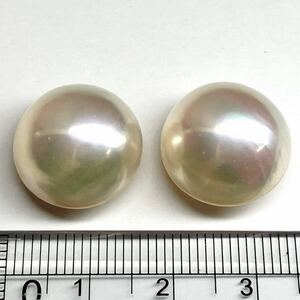 ●マベパール2点おまとめ5.8g●m 29ct ルース 裸石 宝石 ジュエリー jewelry Pearl マベ貝 半円真珠 DA0