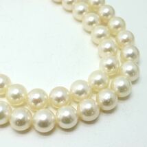 ●アコヤ本真珠ネックレス●M 33.0g 45cm 7.0-7.5mm珠 パール pearl necklaces silver ジュエリー DC0_画像4