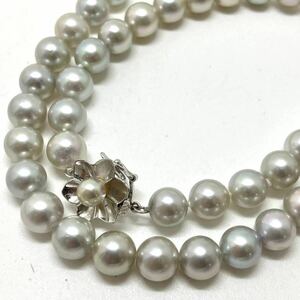 K14!!●アコヤ本真珠ネックレス●M 32.8g 44.0cm 7.0-7.5mm珠 パール pearl necklaces silver ジュエリー EA5/EB0