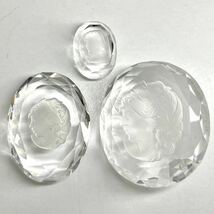 ●クォーツカメオ3点おまとめ30g●m 150ct 裸石 ジュエリー jewelry shell cameo 貴婦人 ブローチ 彫刻 作家物 _画像5