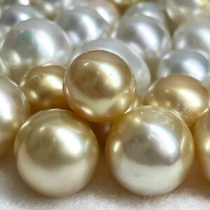 Max15.0mm!!●本真珠おまとめ●m 101g/505ct 約7.0-15.0mm珠 ルース 裸石 宝石 ジュエリー jewelry Pearl パール 白蝶 ゴールデン アコヤ