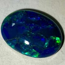 ●天然ブラックオパール4.242ct●a約14.1×10.2mmソーティング付 ルース 裸石 宝石 ジュエリーjewerly opal EH6 テEE0_画像2