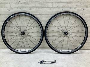 1円スタート売り切り!! SHIMANO DURA-ACE C24 WH-9000 CL シマノフリー 11s 12s クリンチャー アルミ 前後ホイール 同梱発送可!! A-989