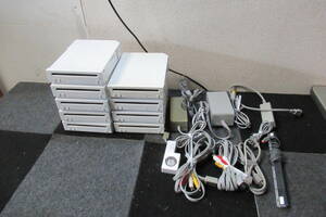 梱包前.B1243 任天堂 NINTENDO Wii RVL-001/9台、WiiU ACアダプター　WUP-002(JPN)、RVL-00（JPN）、WUP-011（JPN）現状品 