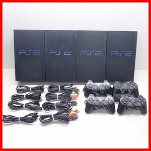 1円〜 動作品 PS2 プレステ2 本体 SCPH-50000 ミッドナイト・ブラック MIDNIGHT BLACK まとめて4台セット Playstation2 SONY ソニー【40