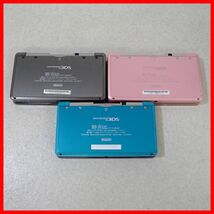 1円〜 動作品 ニンテンドー3DS 本体 CTR-001 コスモブラック/アクアブルー/ミスティーピンク まとめて3台セット Nintendo 箱説付【10_画像3