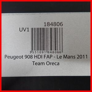 ☆ノレブ 1/18 プジョー 908 HDi FAP ル・マン 2011 #10 チームオレカ 184806 Peugeot 908 HDI FAP-Le Mans 2011 #10 Team Oreca NOREV【20の画像2