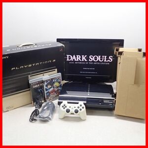 動作品 PS3 プレステ3 本体 CECHA00 60GB + DARK SOULS with ARTORIAS OF THE ABYSS EDITION 等 ソフト2本 まとめてセット SONY 箱付【20