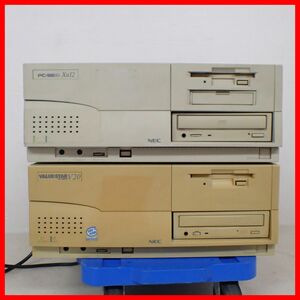 ◇NEC PC-9821Xa/K12 + PC-9821V20/S5C3 本体のみ まとめて2台セット レトロPC PC98 日本電気 通電のみ確認【60