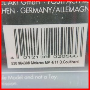 ☆PMA 1/43 マクラーレン メルセデス MP 4/11 #8 D.クルサード 530964308 McLAREN MERCEDES #8 D.COULTHARD タバコ仕様 ミニチャンプス【10の画像2