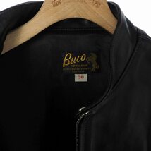 ブコ BUCO リアルマッコイズ J-100 SINGLE RIDER'S JACKET シングルライダースジャケット レザージャケット ホースハイド 38 黒 ブラック_画像7