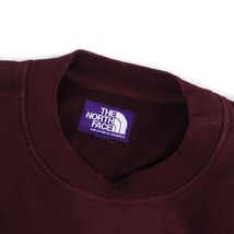 ノースフェイス パープルレーベル THE NORTH FACE PURPLE LABEL 23AW モックネック スウェット トレーナー L ボルドー NT6354N_画像5