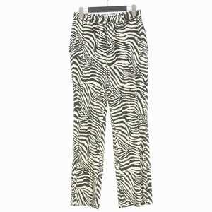 ベルパー BELPER 23SS ZEBRA SLACKS ゼブラ柄 パンツ スラックス 2 ホワイト/ブラック 白 黒 1812-0223 レディース