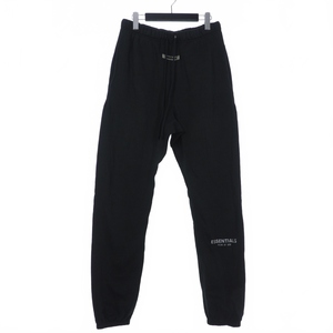 エッセンシャルズ essential+s Sweatpant Stretch Limo スウェットパンツ ストレッチ リム ワンポイントロゴ L ブラック 黒 メンズ