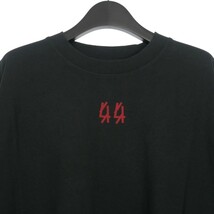 未使用品 フォーティーフォーレーベルグループ 44 LABEL GROUP バックプリントTシャツ カットソー 半袖 M ブラック 黒 64406 国内正規_画像3