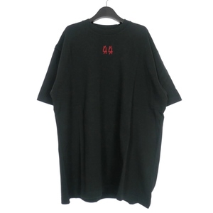 未使用品 フォーティーフォーレーベルグループ 44 LABEL GROUP バックプリントTシャツ カットソー 半袖 L ブラック 黒 64408 国内正規