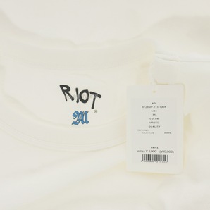 未使用品 ライオットファセッタズム RIOT FACETASM 21AW ロゴプリント Tシャツ カットソー 半袖 M 白 ホワイト RF21FW-TEE-U04 メンズの画像6