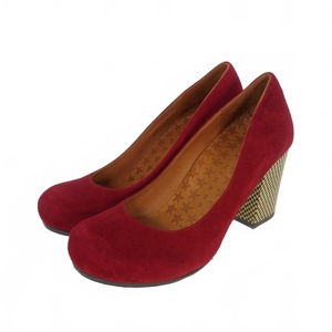 chiemi - laCHIE MIHARA коричневый n ключ каблук замша туфли-лодочки обувь 37 красный красный 72960 женский 