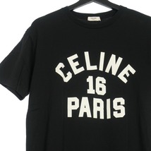 セリーヌ CELINE 22SS ロゴプリント ルーズ Tシャツ 半袖カットソー XS 黒 ブラック 2X16B671Q 国内正規 レディース_画像3