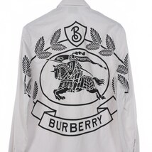 バーバリー BURBERRY バックロゴ プリント シャツ 長袖 XS グレー 8058473 国内正規 メンズ_画像3