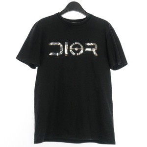 ディオールオム Dior HOMME 19AW SORAYAMA LOGO T-SHIRT 空山 基 ロゴ Tシャツ 半袖カットソー S 黒 ブラック 933J640A0533