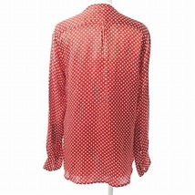 未使用品 ザラウーマン ZARA WOMAN タグ付き ブラウス シャツ 長袖 ドット柄 水玉 赤 白 M 0314 ■SH レディース_画像3