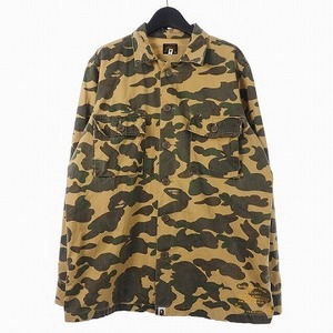 アベイシングエイプ A BATHING APE カモ柄 シャツ ジャケット 長袖 L マルチカラー 1930-131-005 メンズ