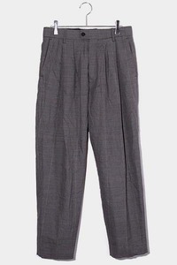 stein シュタイン WIDE TAPERED TROUSERS GLEN CHECK グレンチェック ワイド テーパード スラックスパンツ S GRAY グレー ST.128-2 /◆ メ