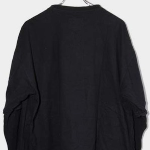 bukht ブフト LAYERED LONG SLEEVE T-SHIRT レイヤード 長袖Tシャツ カットソー 3(L) BLACK ブラック BB-55101 /◆ メンズの画像2