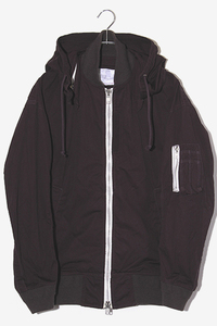 sacai サカイ MA-1 Removable Hood リムーバル フード付き ブルゾン ジャケット 2 BURGUNDY バーガンディー 16-00966M /● メンズ