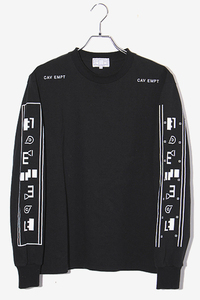 2023SS C.E シーイー MATHEMATICAL LONG SLEEVE T マスマティカル プリント 長袖Tシャツ M BLACK ブラック CES23LT02 /◆ メンズ