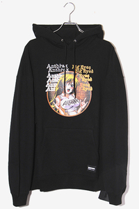 XL 未使用品 2023AW ネイバーフッド アンスラックス NH X ANTHRAX . SWEATPARKA LS-1 プリント スウェット パーカー ブラック 232UWNH-CSM0