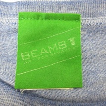 ビームスティ BEAMS T カットソー Tシャツ チュニック 半袖 青 *T610 レディース_画像3