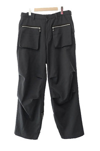 MATSUFUJI マツフジ 23AW Wool Cargo Pocket Wide Trousers ウール カーゴ ポケット ワイド トラウザーズ パンツ M233-0402 3 チャコール 2