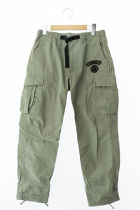 アベイシングエイプ A BATHING APE rip stop Dev Ops Cargo Pants リップ ストップ カーゴ パンツ 001PTF301015X S カーキ ●240308 メンズ