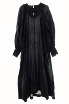 コズミックワンダー COSMIC WONDER 17CW17293 Linen Oxford geometry sleeves dress リネン ドレス 黒／1【ブランド古着ベクトル】240326_画像1