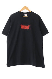 シュプリーム SUPREME 22SS Ralph Steadman Box Logo Tee ラルフ ステッドマン ボックス ロゴ プリント 半袖 Tシャツ L 黒 ブラック ☆AA★