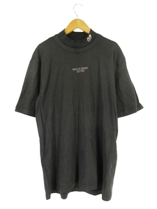 マスターバニー MASTER BUNNY Tシャツ ハイネック 半袖 ゴルフウエア ロゴ 刺繍 ブラック size6 国内正規 QQQ メンズ