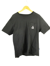 ペンフィールド PEN FIELD Tシャツ クルーネック 半袖 メッシュ 胸ポケット ワンポイント バックプリント 黒 L QQQ メンズ_画像1