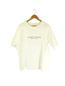 21SS キャルオーライン CAL O LINE Tシャツ 半袖 カットソー ロゴ 英字 ホワイト 白 オーバーサイズ L QQQ メンズ