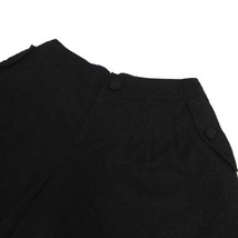 インディヴィ INDIVI パンツ ショートパンツ タック ラメ 日本製 ウール混 ブラック 黒 42 レディース_画像2
