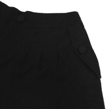 インディヴィ INDIVI パンツ ショートパンツ タック ラメ 日本製 ウール混 ブラック 黒 42 レディース_画像3