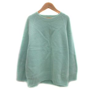 Sarahwear Sara wear knitted sweater long sleeve round neck plain wool mint green /YS22 lady's 